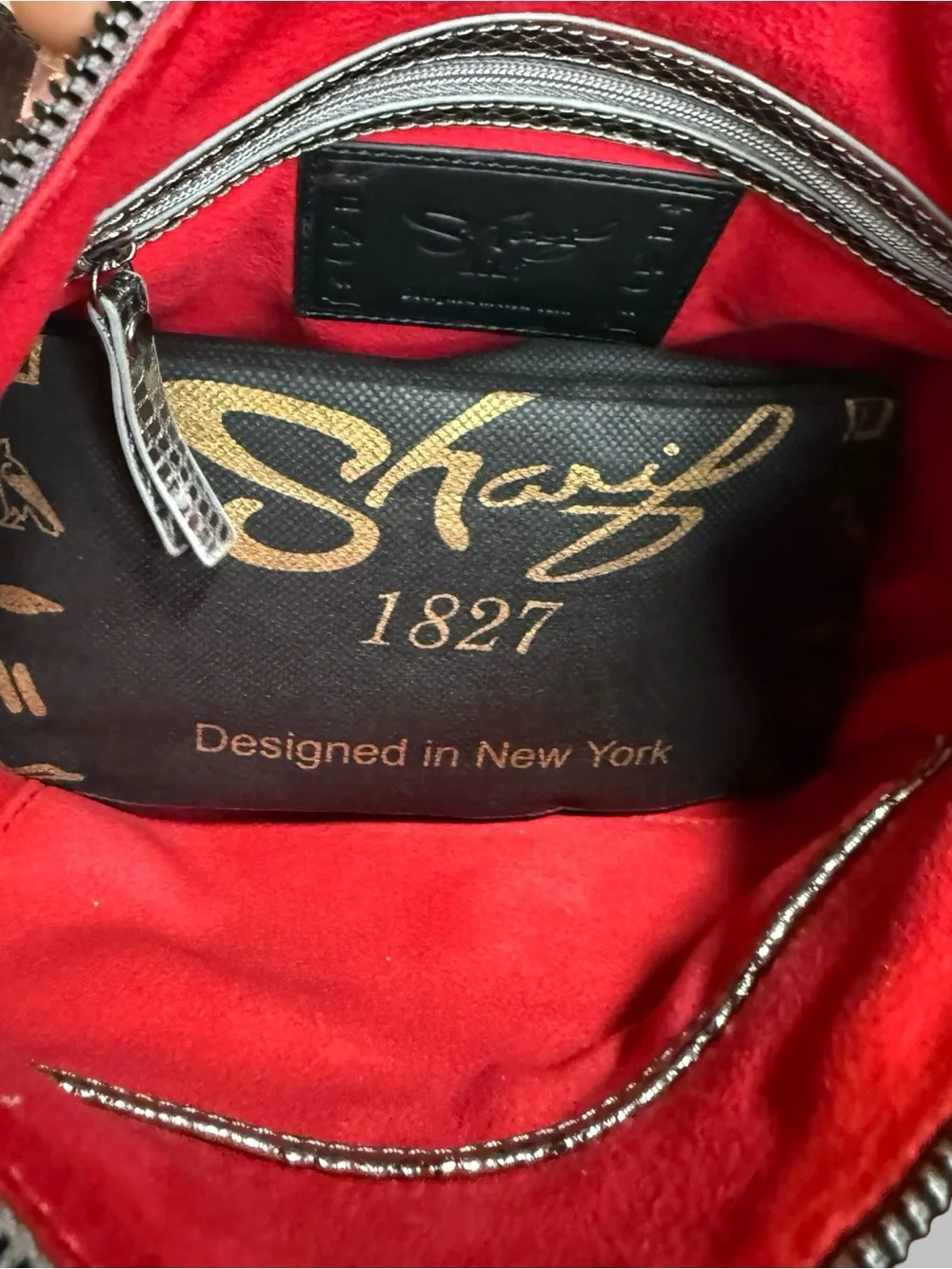 NWT Original by Sharif 1927 Calf Hair Metallic Silver Sling Bag – Convertible